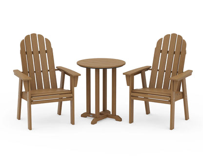Vineyard Adirondack 3-Piece Round Dining Set