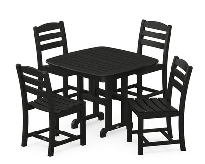 POLYWOOD® La Casa Café 5-Piece Side Chair Dining Set in Black