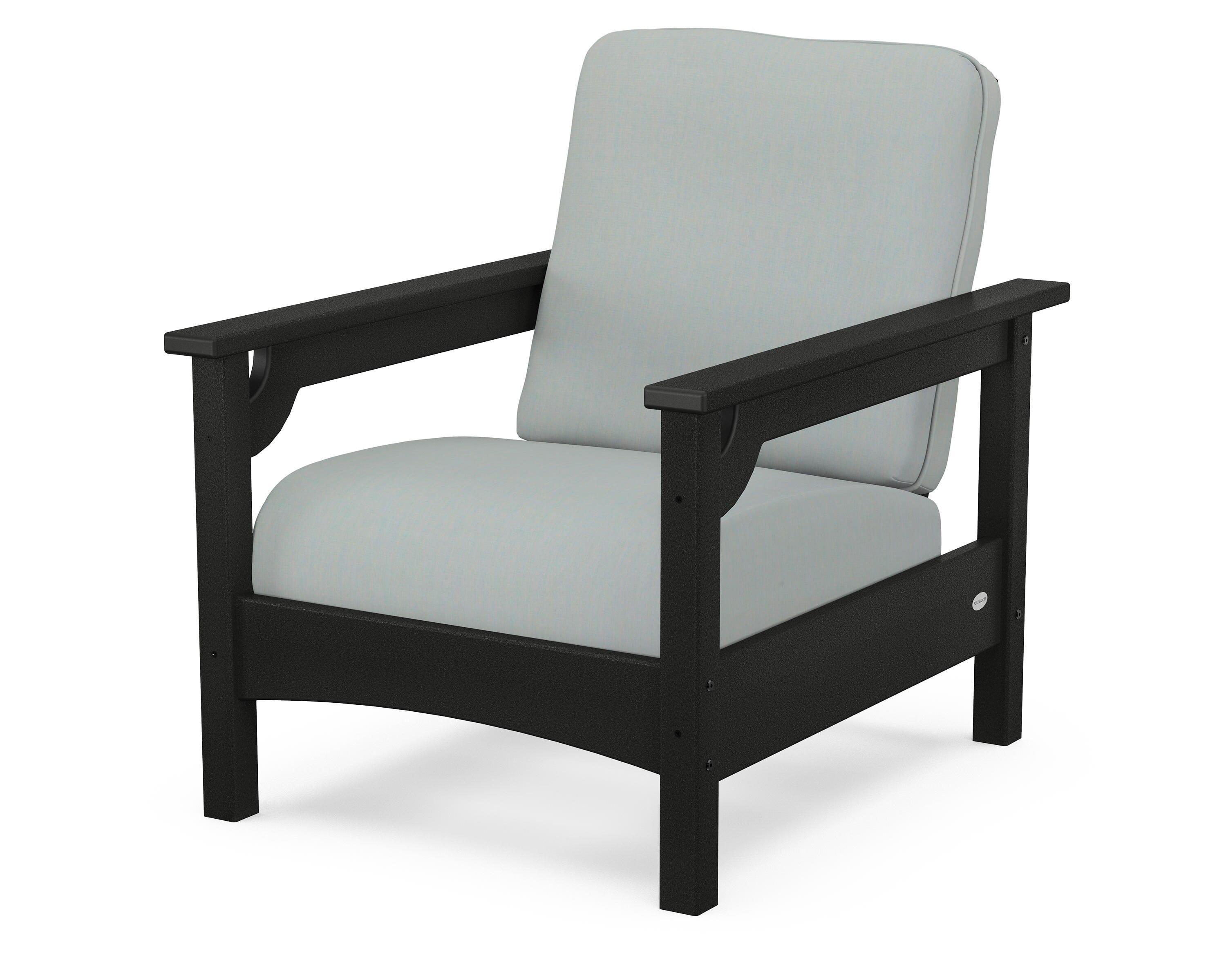 POLYWOOD® Club Chair in Black / Spa