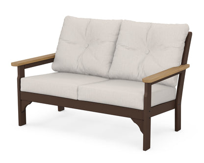 POLYWOOD® Vineyard Deep Seating Loveseat in Mahogany / Natural / Cast Ash