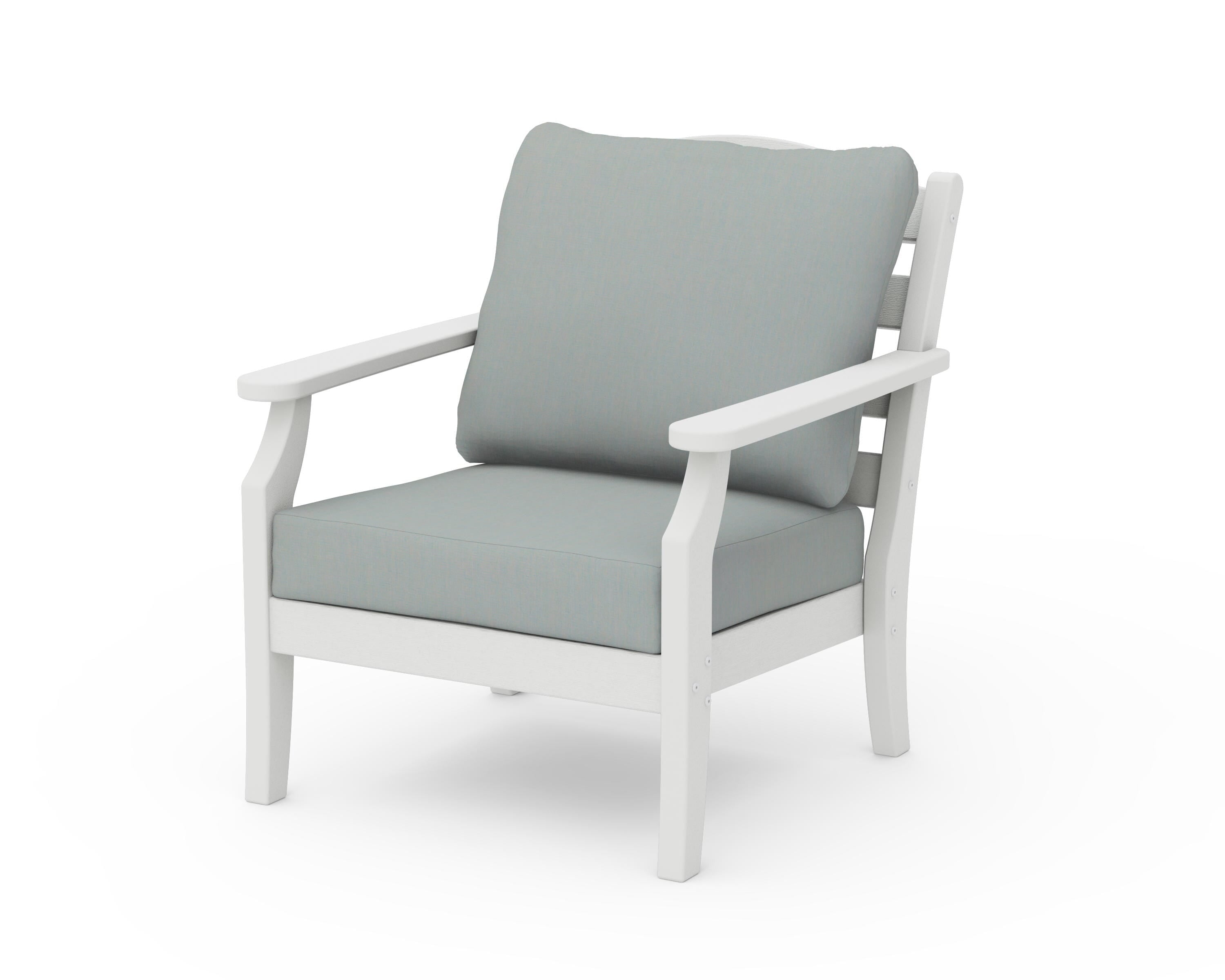 Draper James™ by  POLYWOOD® Savannah Deep Seating Chair in Vintage White / Spa