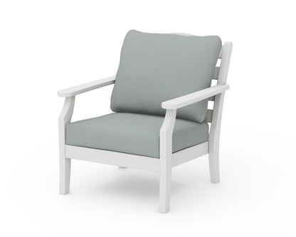 Draper James™ by  POLYWOOD® Savannah Deep Seating Chair in Vintage White / Spa