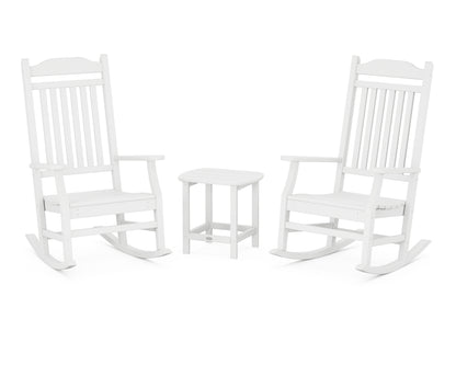 Country Living Cottage Rocking Chair 3-Piece Set in White