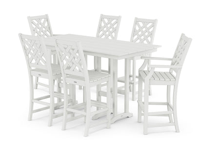 Country Living Wovendale 7-Piece Farmhouse Bar Set in White