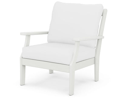 POLYWOOD® Braxton Deep Seating Chair in Vintage White / Natural