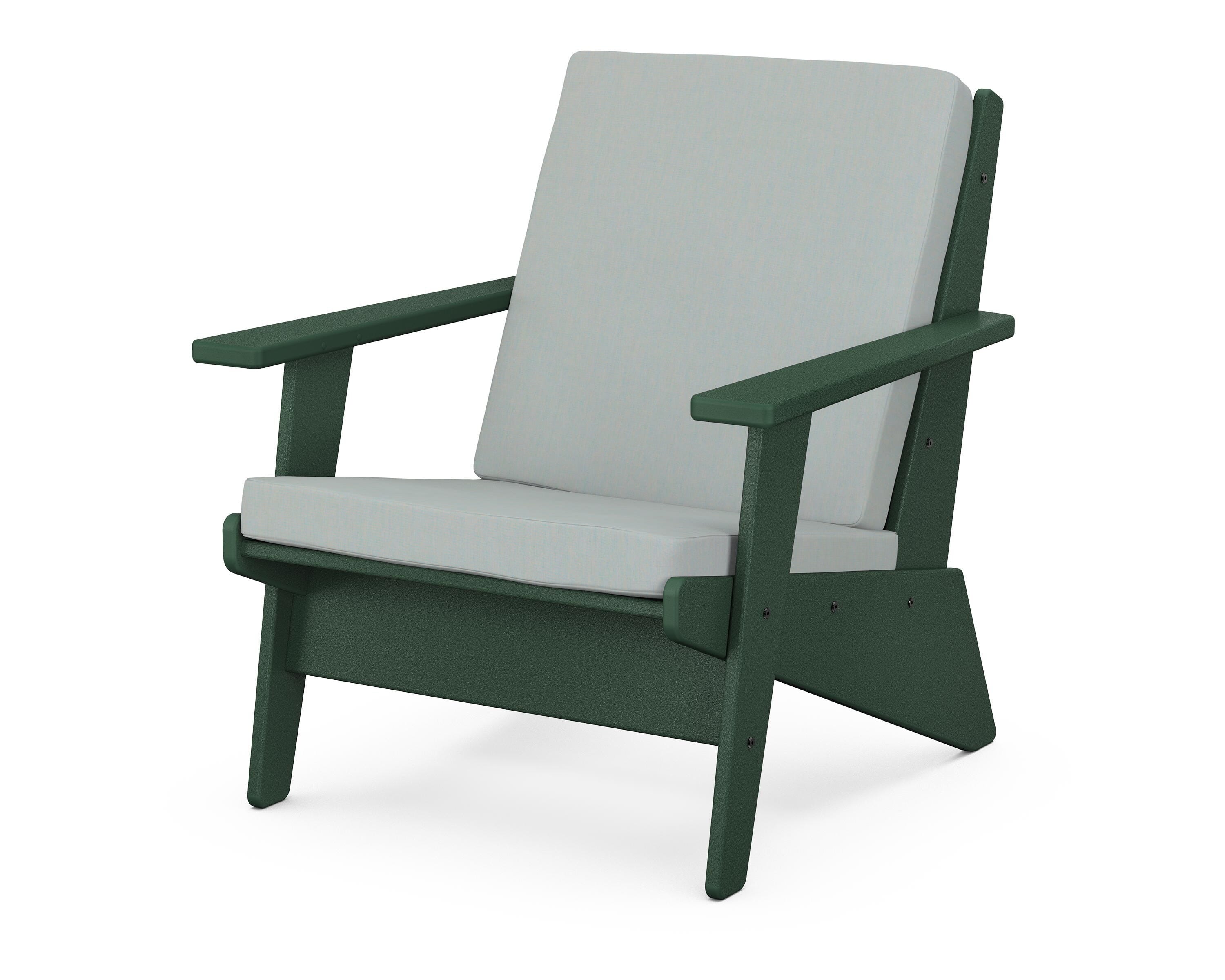 POLYWOOD® Riviera Modern Lounge Chair in Green / Spa