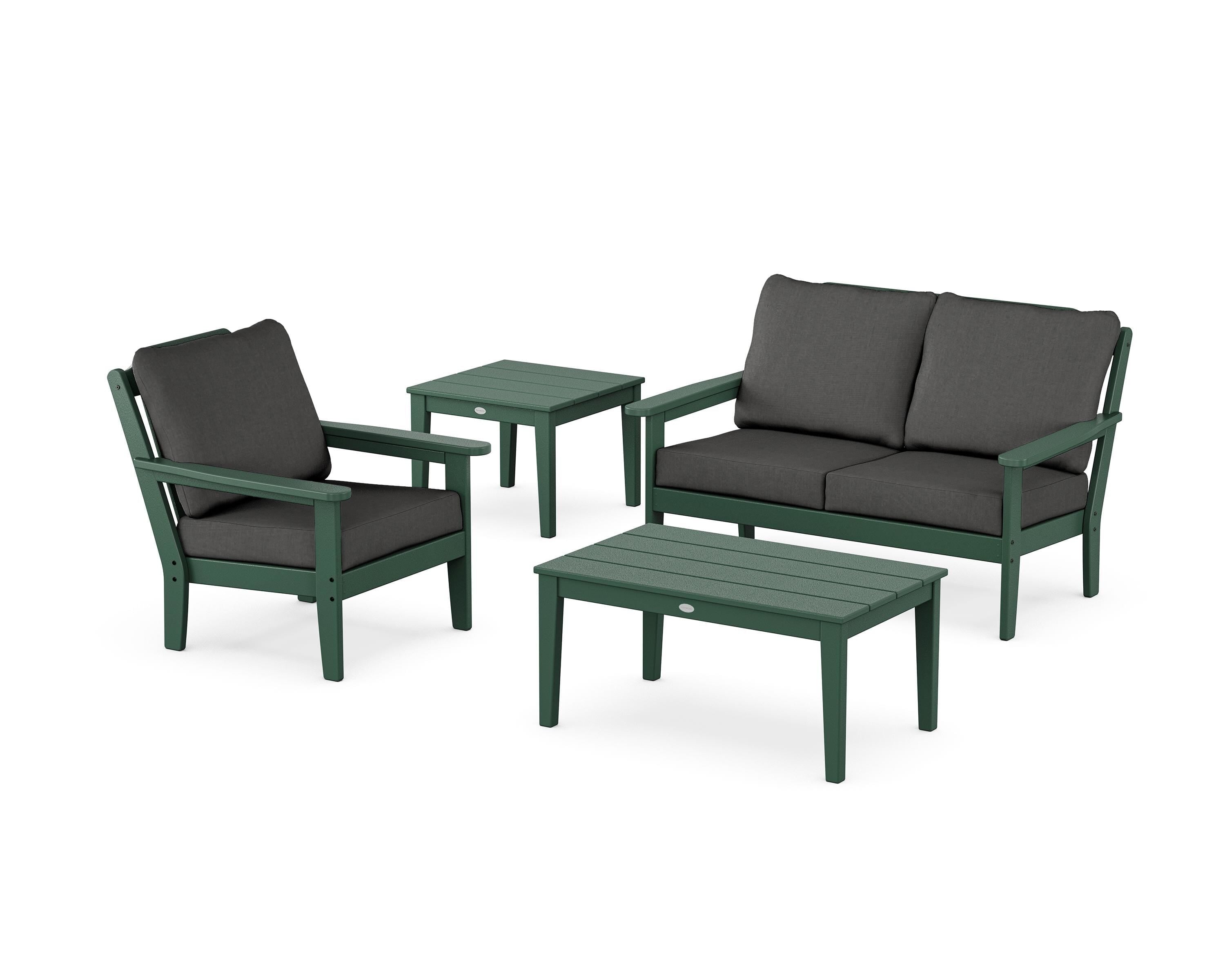 Country Living Wovendale 4-Piece Deep Seating Set in Green / Spectrum Carbon