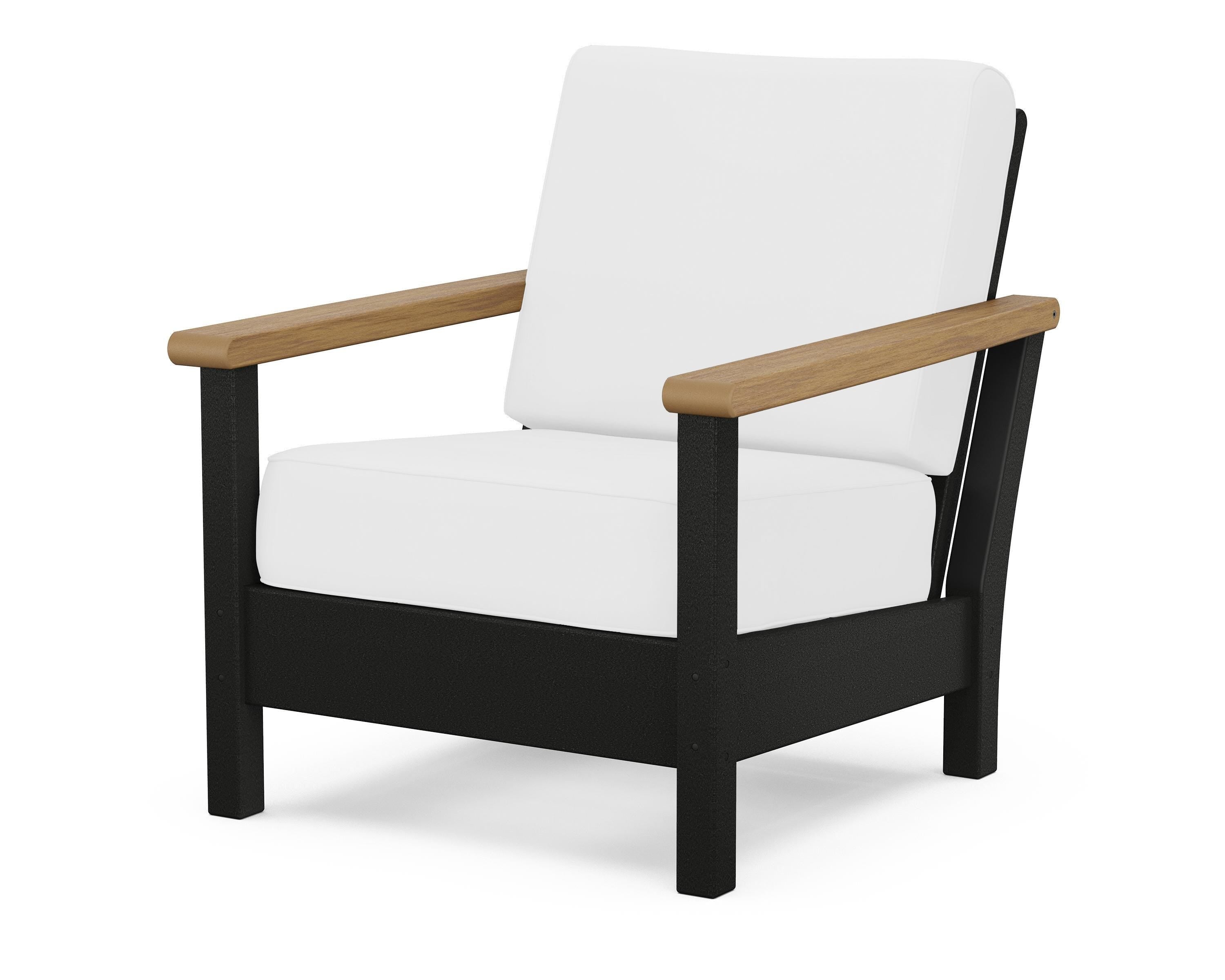 POLYWOOD® Harbour Deep Seating Chair in Black / Natural / Natural