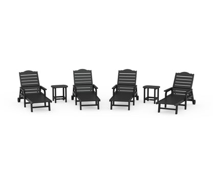 Draper James™ by  POLYWOOD® 6-Piece Savannah Chaise Lounge Set in Black