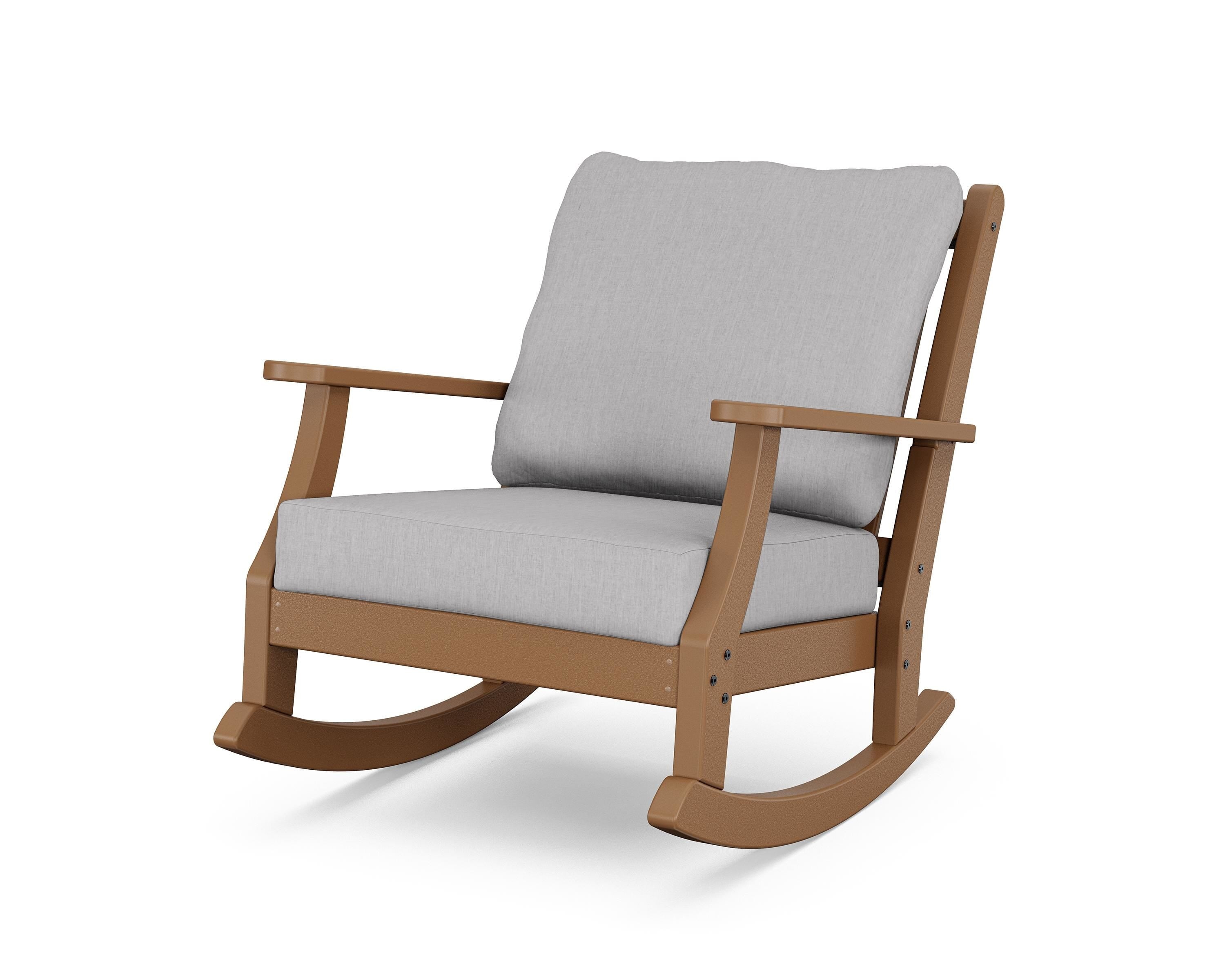 Country Living Wovendale Deep Seating Rocking Chair in Teak / Granite