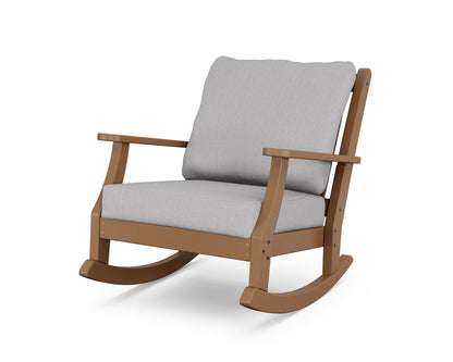 Country Living Wovendale Deep Seating Rocking Chair in Teak / Granite
