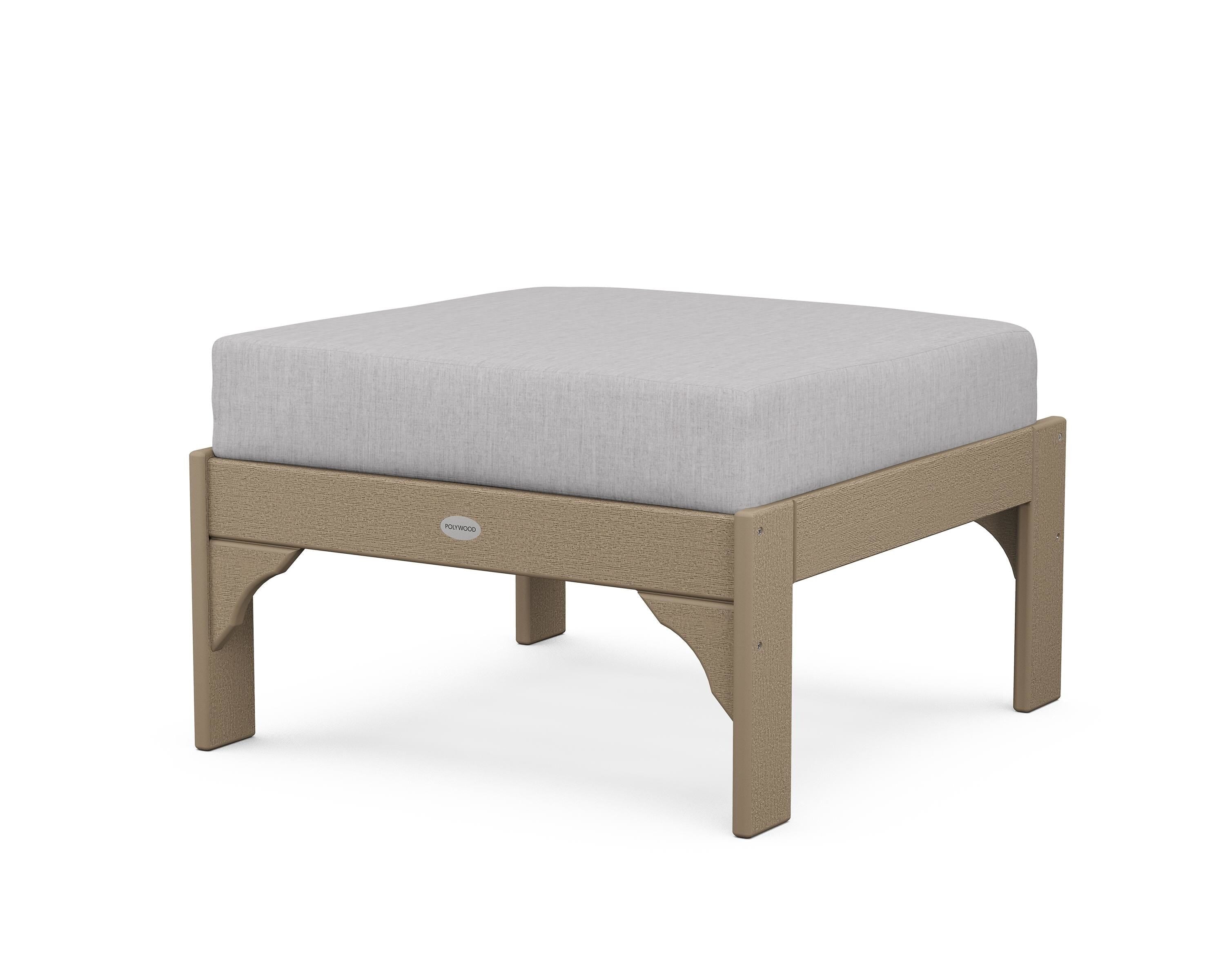 POLYWOOD¬Æ Vineyard Deep Seating Ottoman in Vintage Sahara / Granite