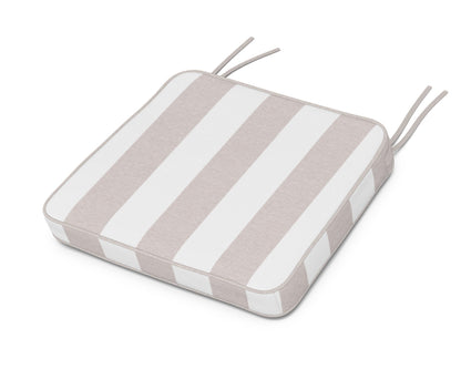 Martha Stewart by POLYWOOD® Chinoiserie Arm Chair Seat Cushion in Cabana Stripe Dune Burlap