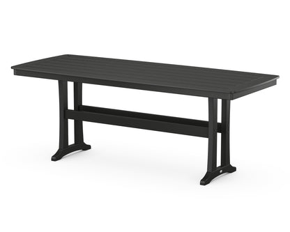 POLYWOOD® Nautical Trestle 39" x 97" Counter Table in Black