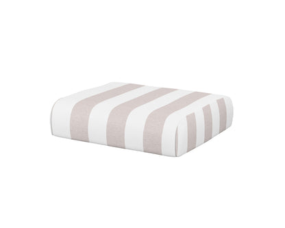 POLYWOOD® Club Ottoman Cushion in Cabana Stripe Dune Burlap