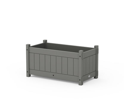 POLYWOOD® Vineyard Rectangle Double Planter Box in Slate Grey