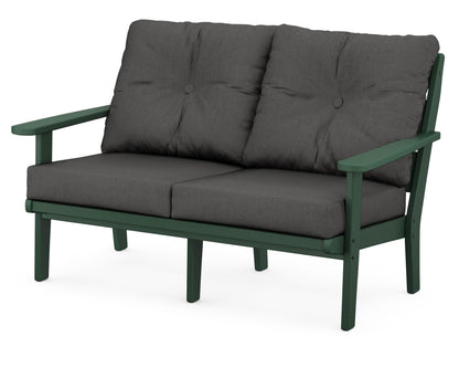POLYWOOD® Lakeside Deep Seating Loveseat in Green / Spectrum Carbon