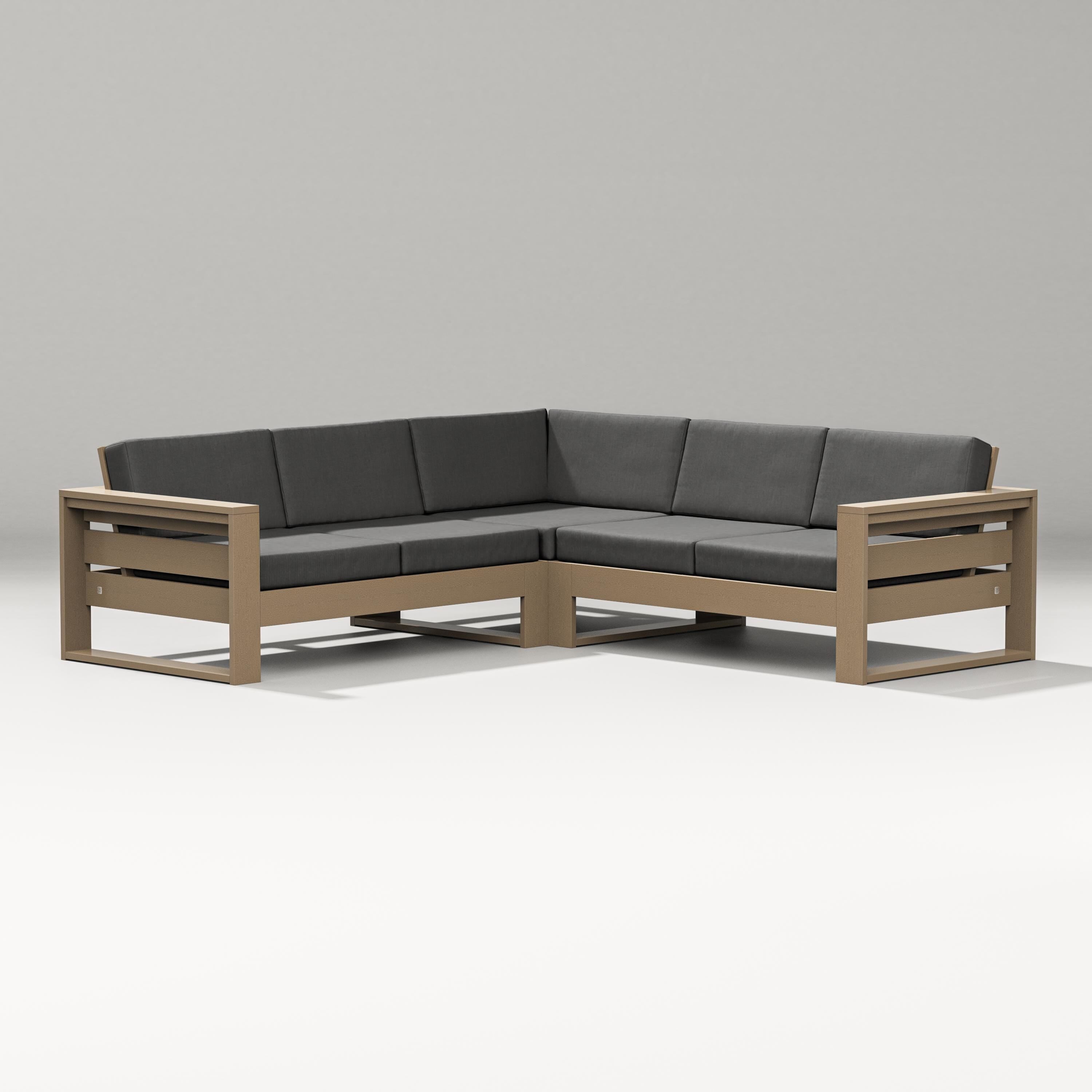 PW Designer Series Latitude Corner Sectional in Vintage Sahara / Spectrum Carbon