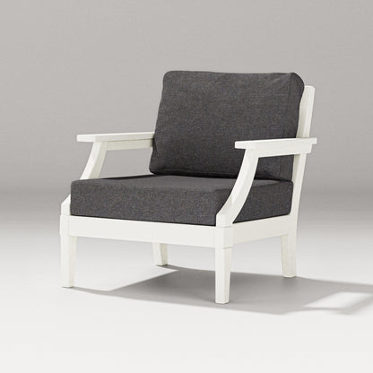 PW Designer Series Estate Lounge Chair in Vintage White / Ash Charcoal