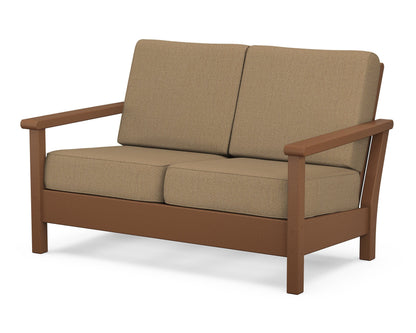 POLYWOOD® Harbour Deep Seating Loveseat in Teak / Sesame