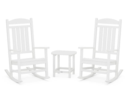 POLYWOOD® Presidential Rocker 3-Piece Set in White