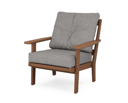 POLYWOOD® Oxford Deep Seating Chair in Teak / Grey Mist
