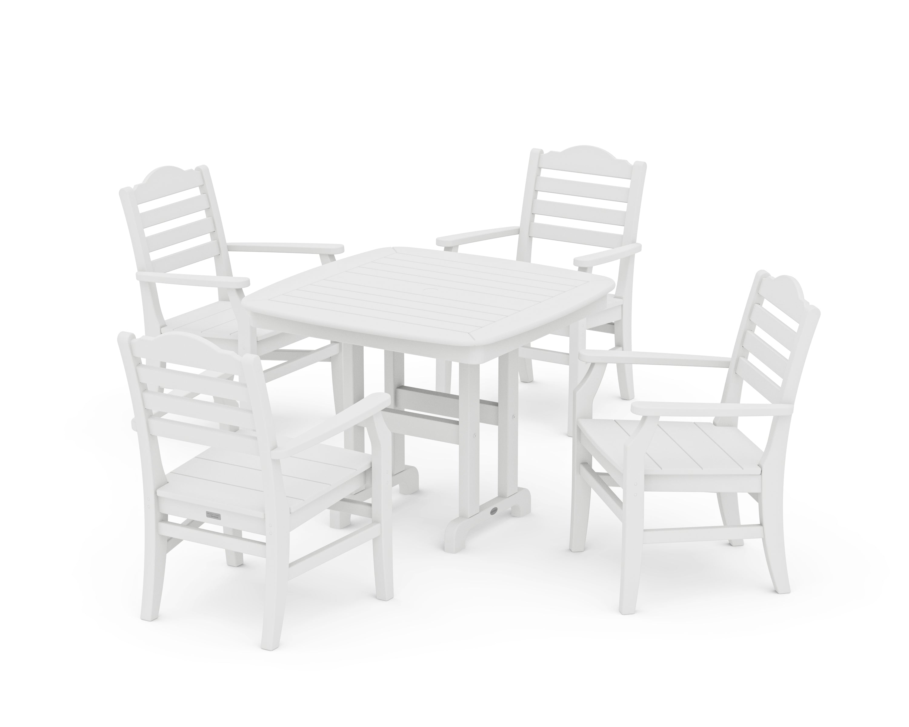 POLYWOOD® Savannah 5-Piece Dining Set in White