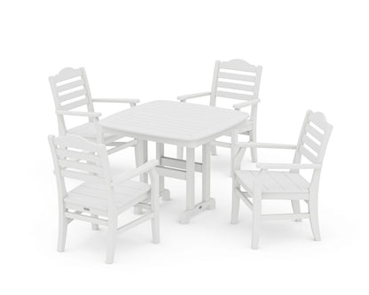 POLYWOOD® Savannah 5-Piece Dining Set in White