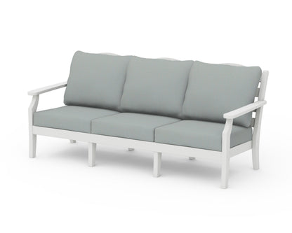 Draper James™ by  POLYWOOD® Savannah Deep Seating Sofa in Vintage White / Spa