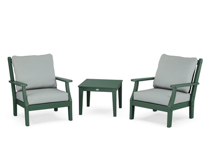 Country Living Wovendale 3-Piece Deep Seating Set in Green / Spa