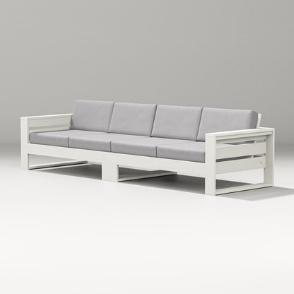 PW Designer Series Latitude Straight Sectional in Vintage White / Granite