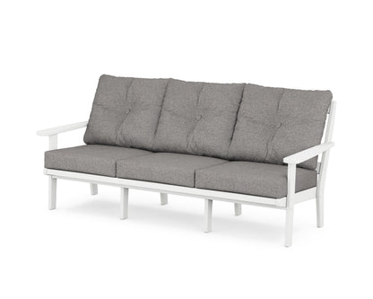 POLYWOOD® Mission Deep Seating Sofa in White / Grey Mist