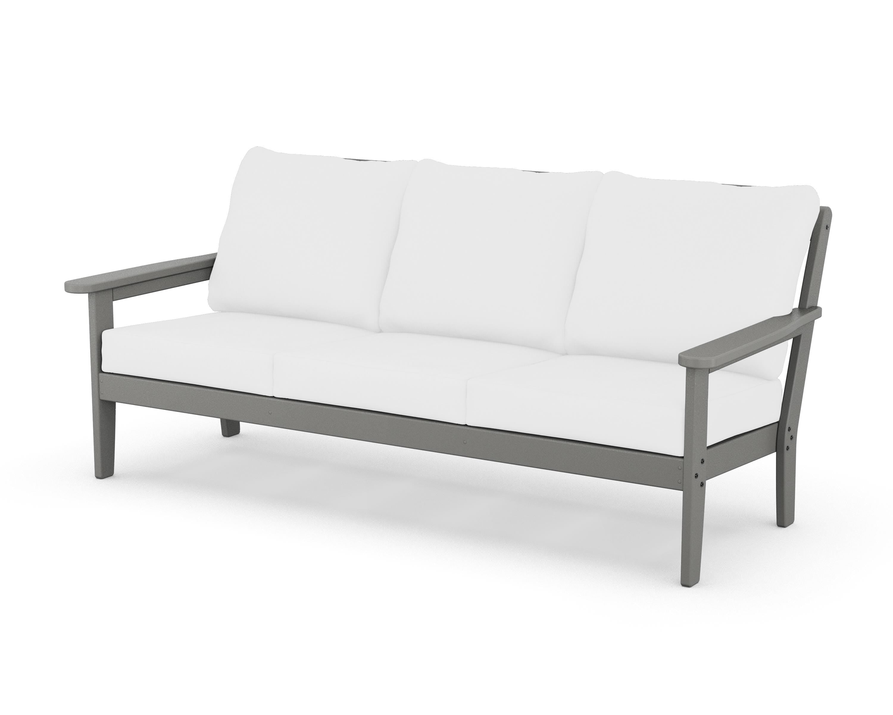 Country Living Cottage Deep Seating Sofa in Slate Grey / Natural