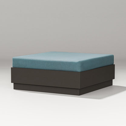 PW Designer Series Elevate Lounge Ottoman in Vintage Coffee / Ocean Teal