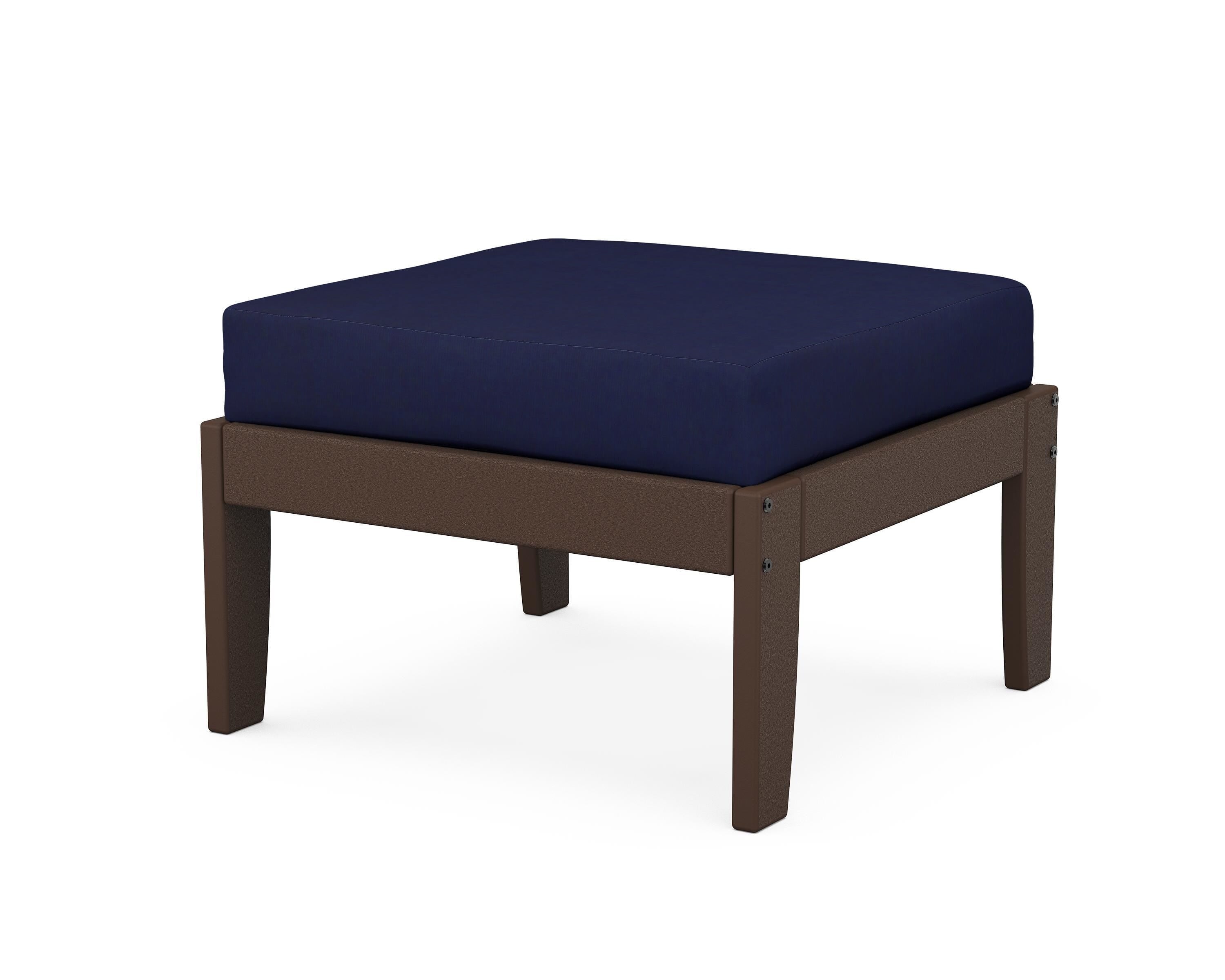 Unbranded Modular Ottoman - Classic in Mahogany / Navy