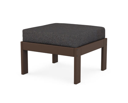 POLYWOOD® Vineyard Modular Ottoman in Mahogany / Ash Charcoal