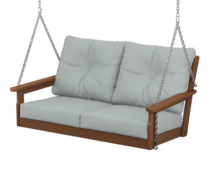 POLYWOOD® Vineyard Deep Seating Swing in Teak / Spa