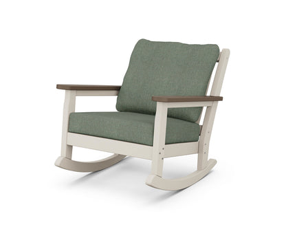 POLYWOOD® Chippendale Deep Seating Rocking Chair in Sand / Kona / Cast Sage