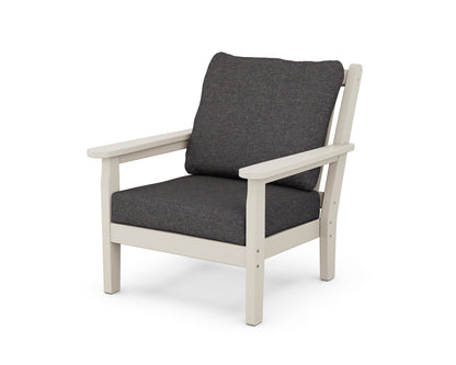 POLYWOOD® Chippendale Deep Seating Chair in Sand / Ash Charcoal