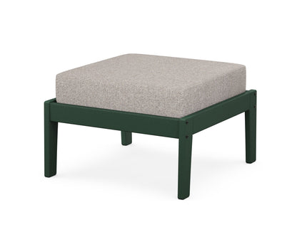 Unbranded Deep Seating Ottoman in Green / Weathered Tweed