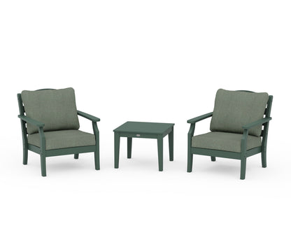 Draper James™ by  POLYWOOD® Savannah 3-Piece Deep Seating Set in Green / Cast Sage