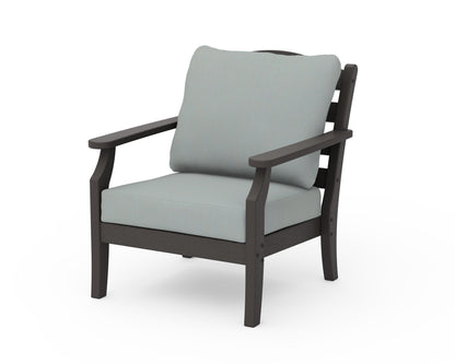 Draper James™ by  POLYWOOD® Savannah Deep Seating Chair in Vintage Coffee / Spa