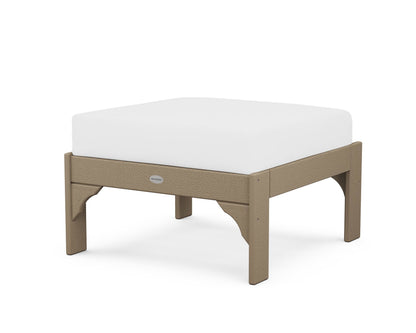 POLYWOOD¬Æ Vineyard Deep Seating Ottoman in Vintage Sahara / Natural