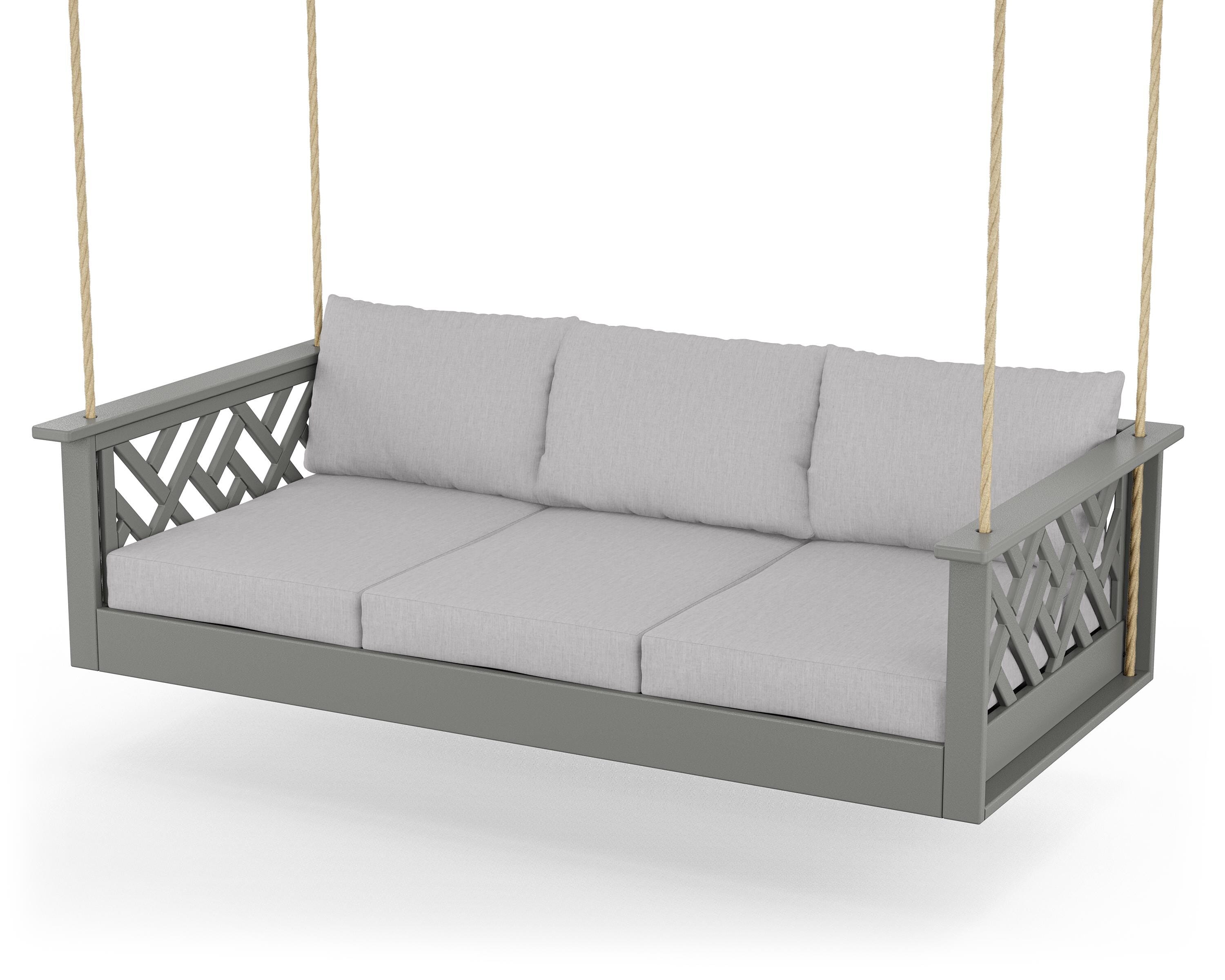 POLYWOOD® Chippendale Daybed Swing in Slate Grey / Granite