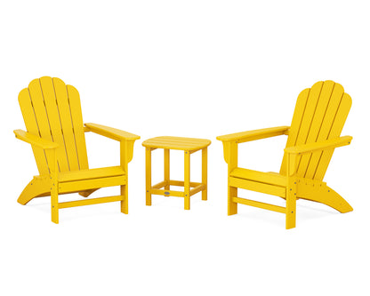 Country Living Cottage Adirondack Chair 3-Piece Set in Lemon