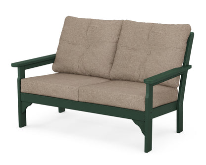 POLYWOOD® Vineyard Deep Seating Loveseat in Green / Spiced Burlap