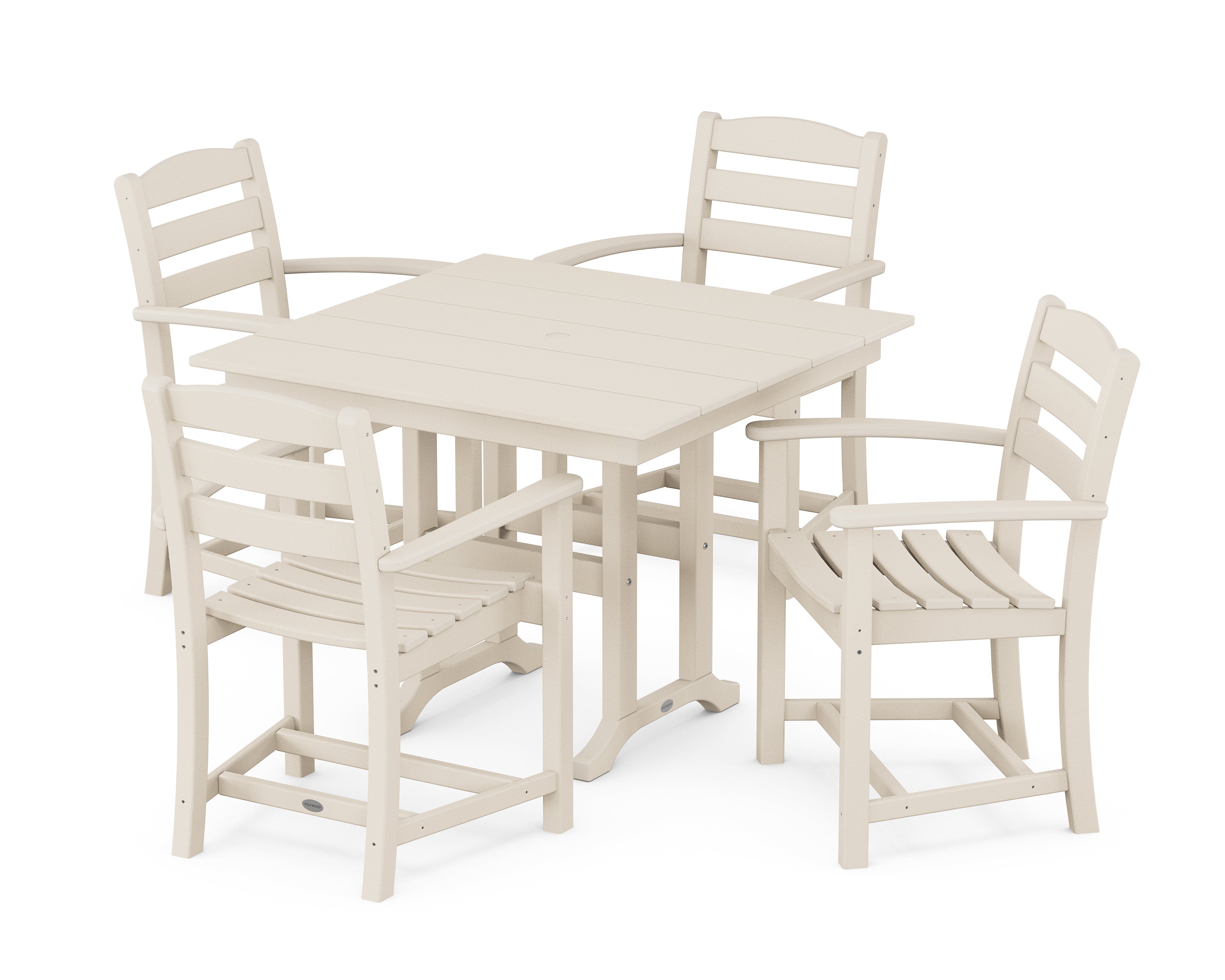POLYWOOD® La Casa Café 5-Piece Farmhouse Dining Set in Sand