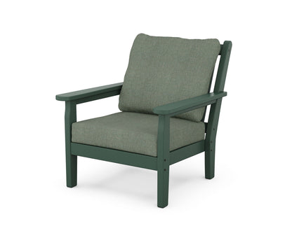 POLYWOOD® Chippendale Deep Seating Chair in Green / Cast Sage