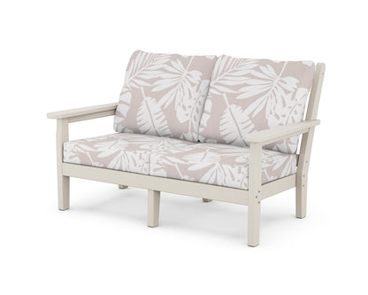 POLYWOOD® Chippendale Deep Seating Loveseat in Sand / Leaf Dune Burlap