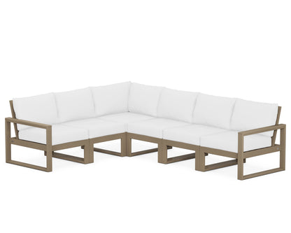 POLYWOOD® EDGE 6-Piece Modular Deep Seating Set in Vintage Sahara / Natural